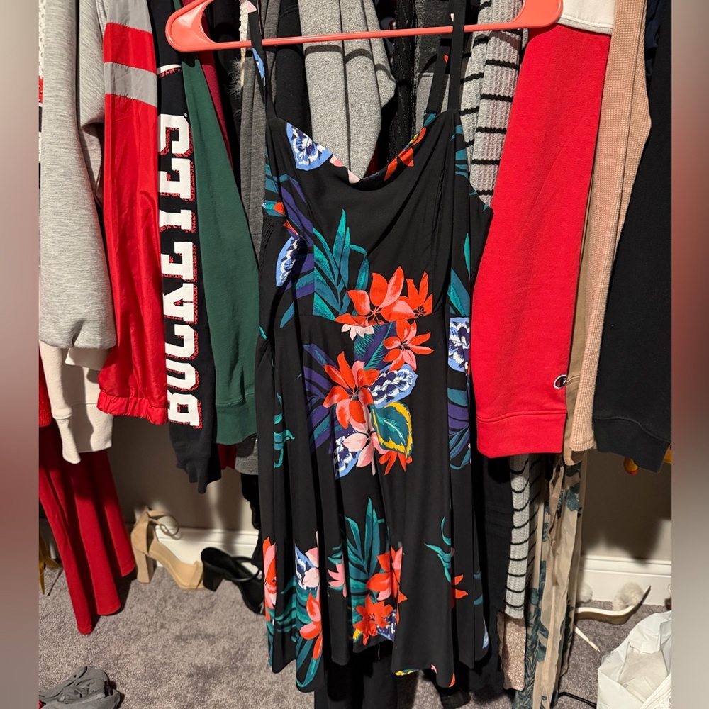 Floral Black Maxi Dress
